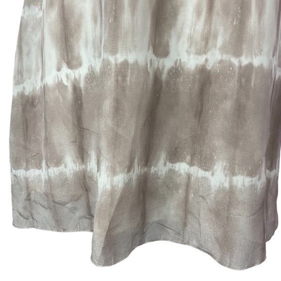 Guess 100% Silk Strapless Dress 2 High-Low Tube Tie-Dye Chiffon Striped Sun - Picture 10 of 14